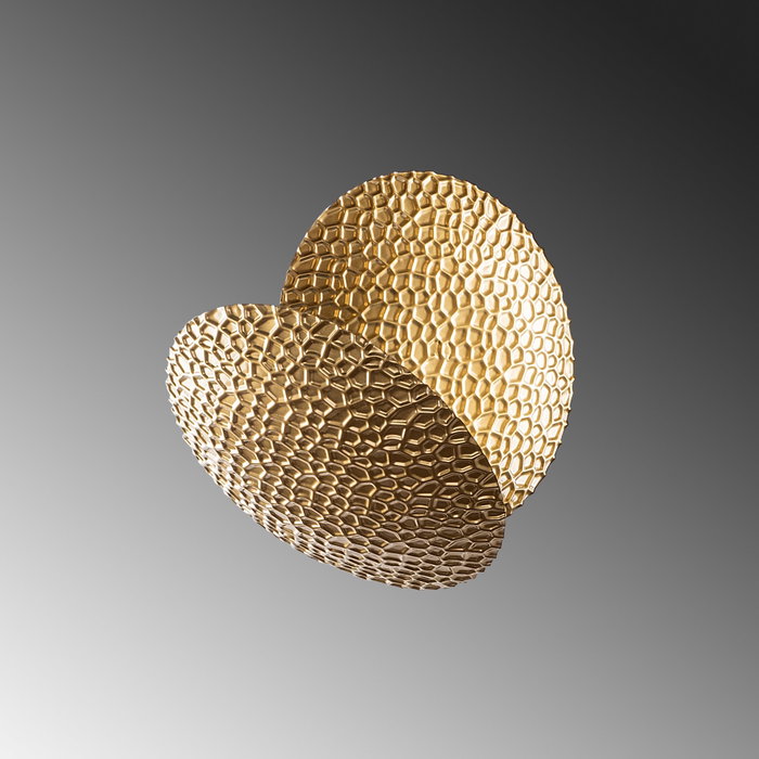 Opviq Lámpara de pared dorada de metal